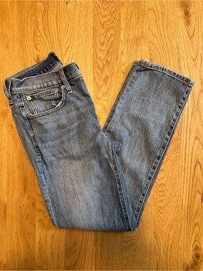 J. Crew Factory Straight-Leg Boyfriend Women’s Jeans in Medium Blue 24” ankle